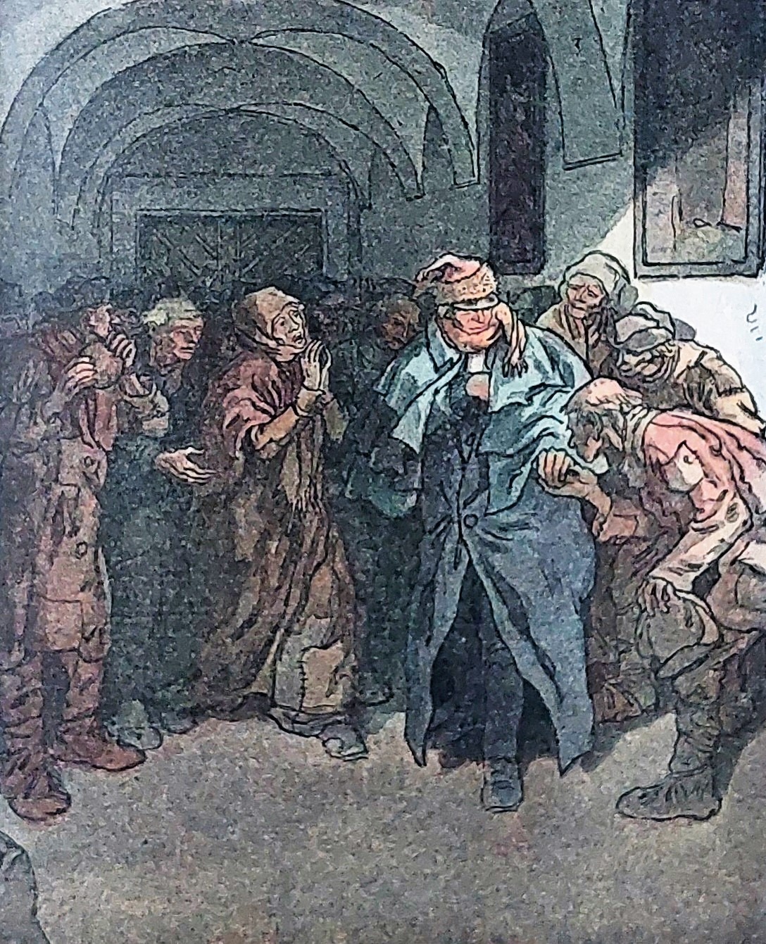 P.Vrba mezi chudými na ilustraci Adolfa Kašpara