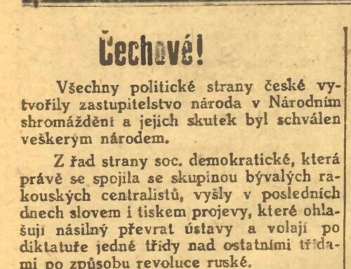 Jirásek proti diktatuře po&nbsp;vzoru ruské revoluce